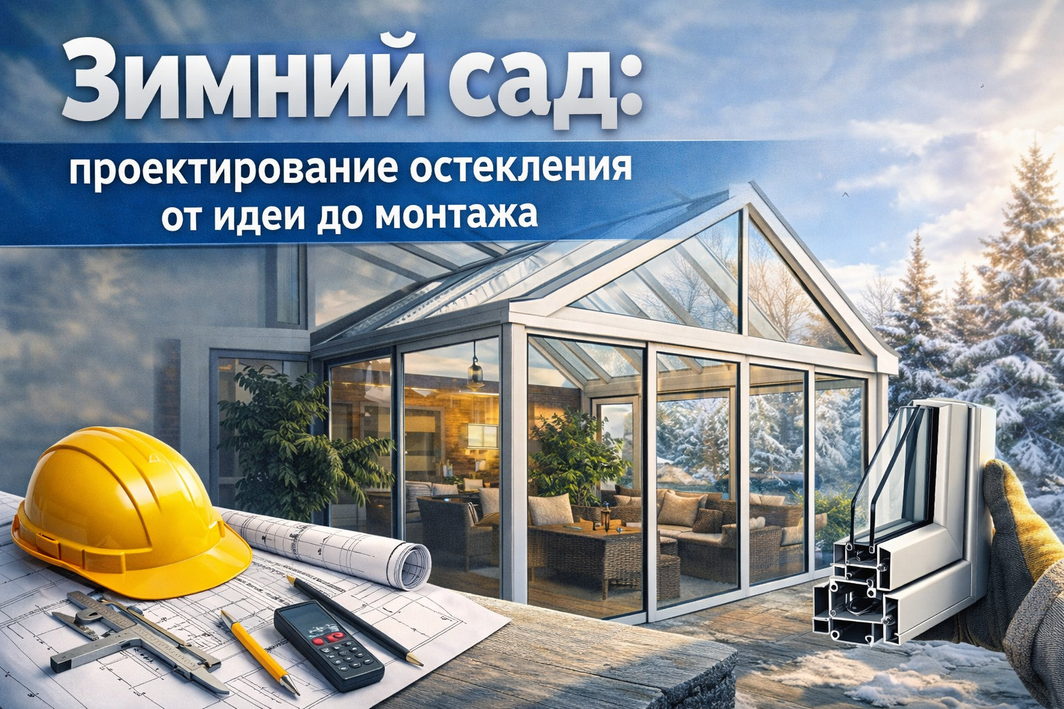 Зимний сад: проектирование остекления от А до Я