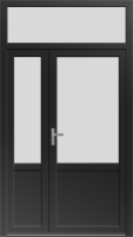 Входная двухстворчатая дверь улица-дом KALEVA DOORS ALUVET GLASS STANDART, 221109