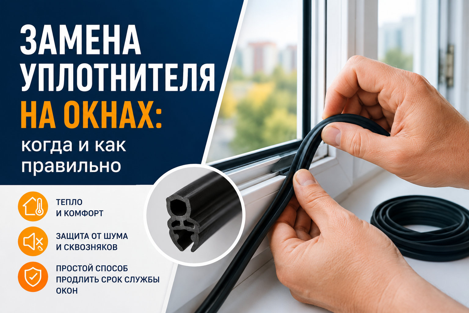 Замена уплотнителя на окнах: когда и как правильно
