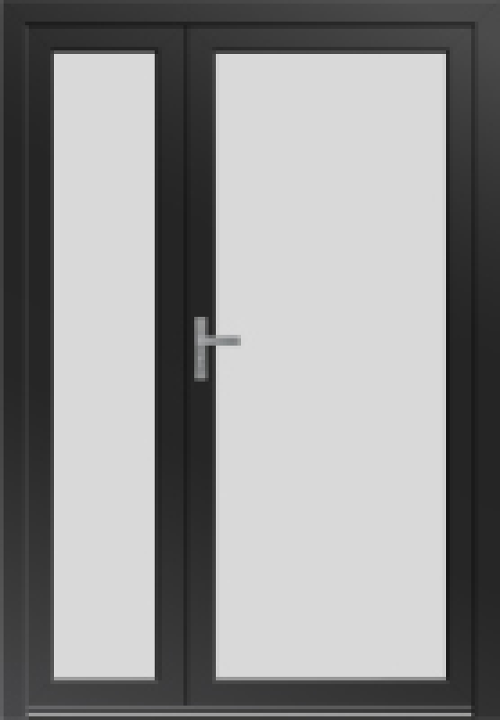 Входная двухстворчатая дверь улица-дом KALEVA DOORS ALUVET GLASS STANDART, 221110