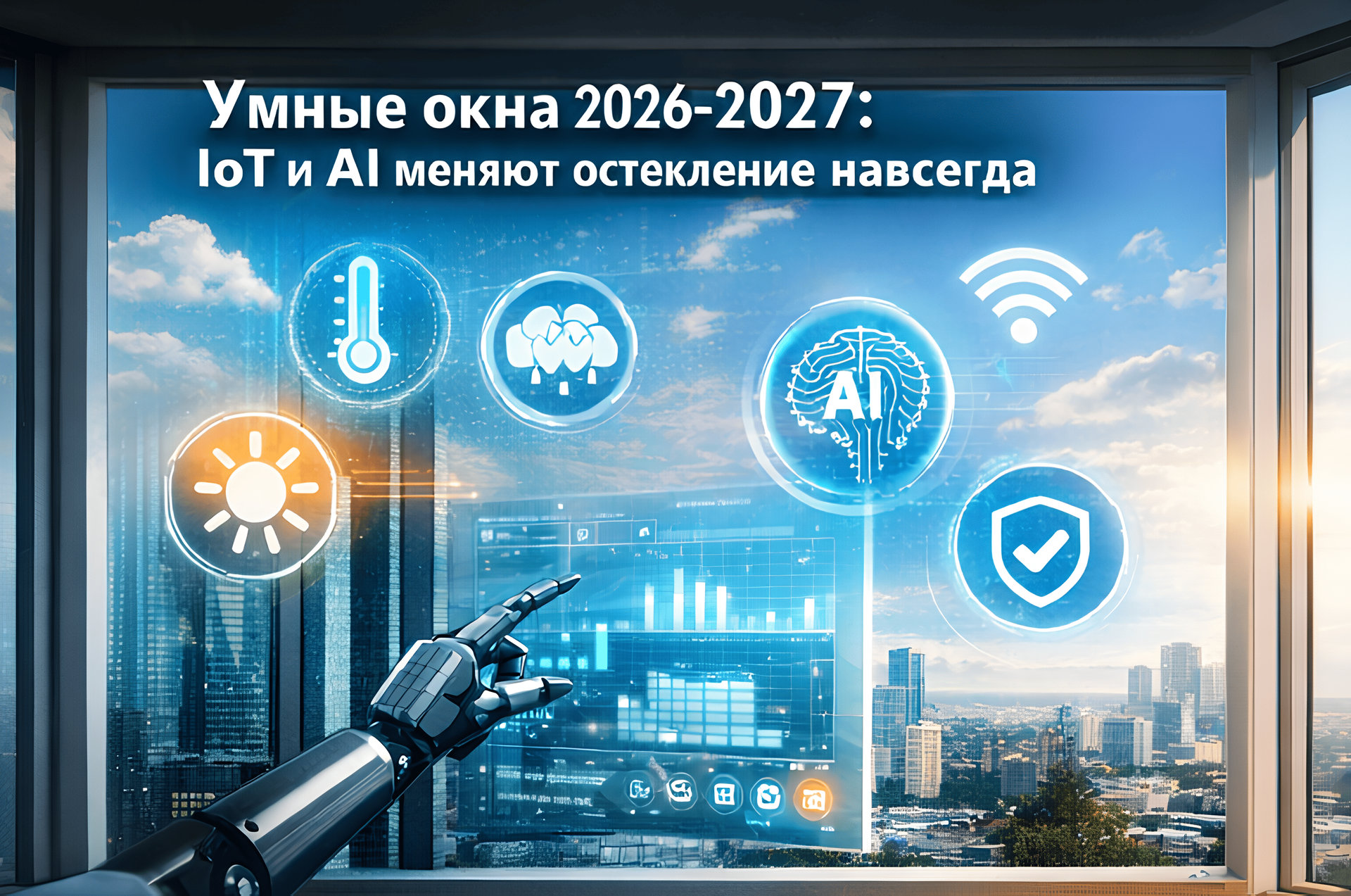 Умные окна 2026-2027: как IoT и AI меняют остекление навсегда