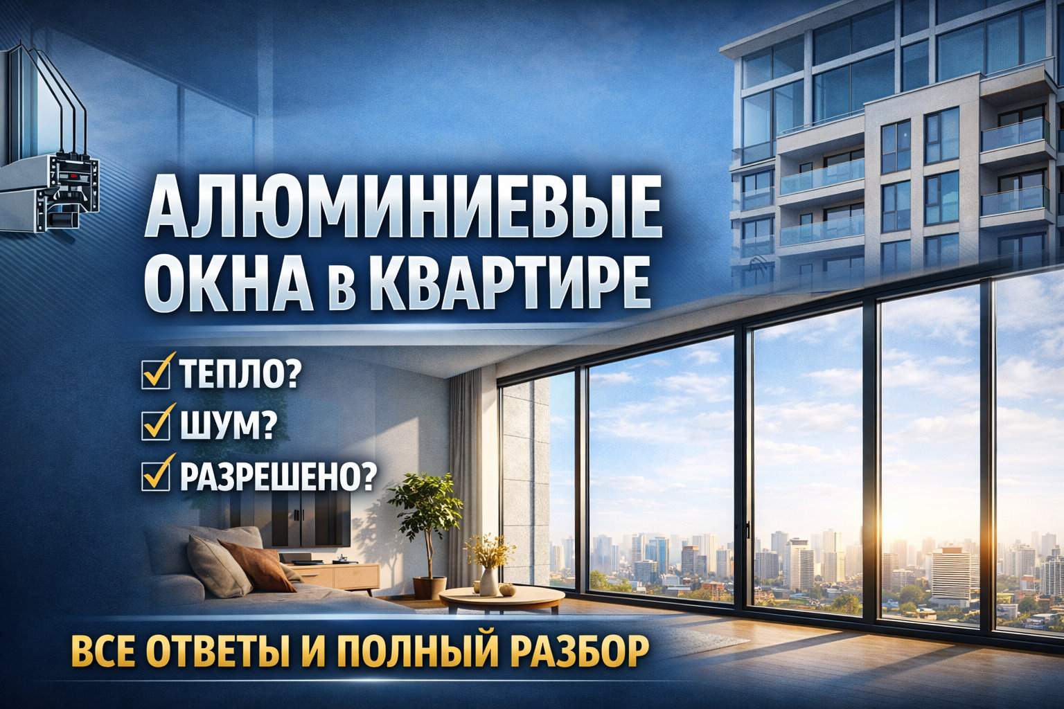 Можно ли поставить алюминиевые окна в обычной квартире