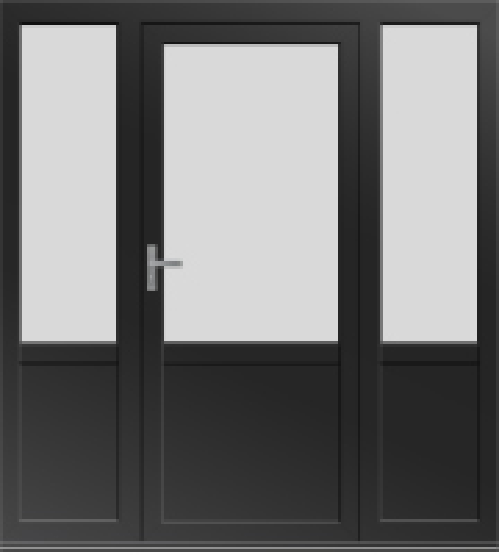 Межкомнатная двухстворчатая дверь KALEVA DOORS LIGHT INSIDE ALUVET GLASS STANDART, 221115